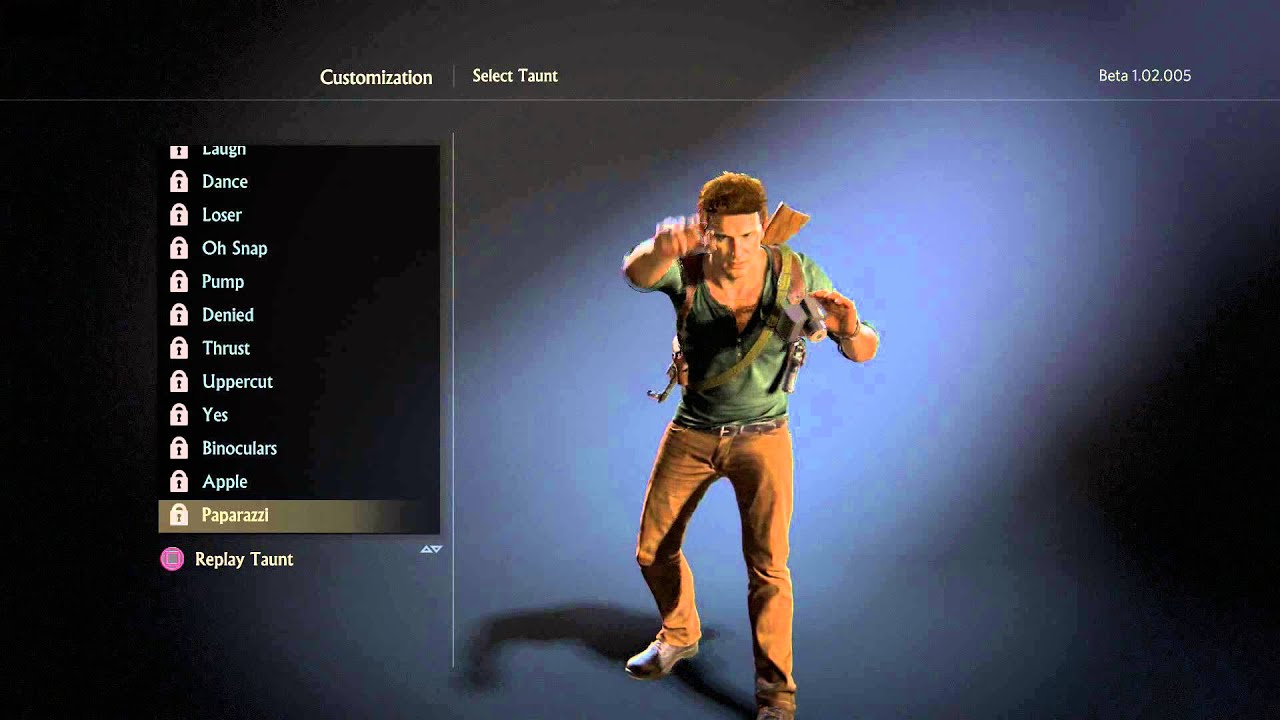 Uncharted 4 Player Customization Beta All Skins, Hats, Taunts