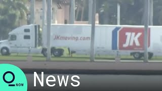 Large Moving Trucks Arrived at Trump s Mar-a-lago Club on Palm Beach Monday Morning