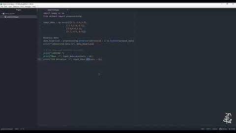 Preprocessing Data (Mean Removal)