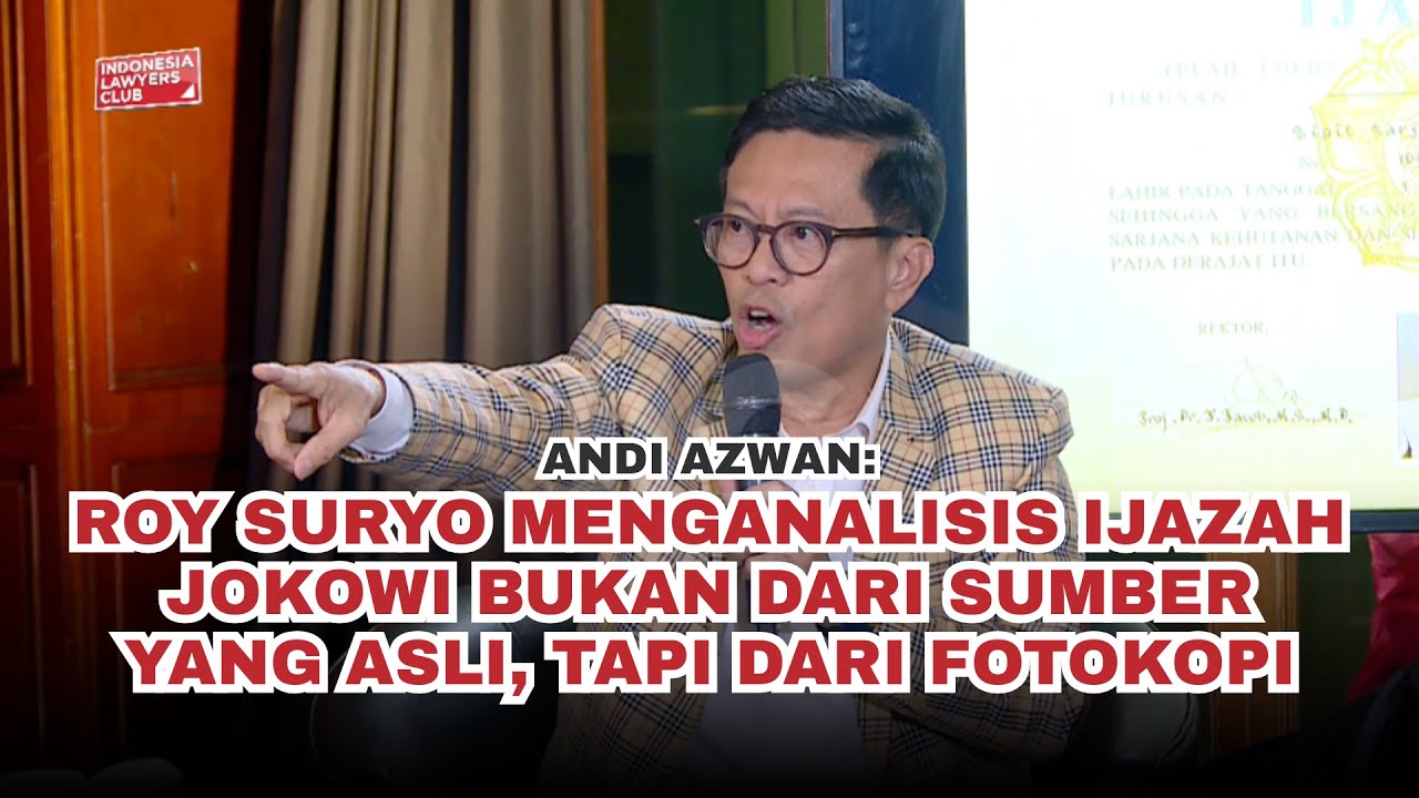 ROY SURYO MENGANALISIS IJAZAH JOKOWI BUKAN DARI SUMBER YANG ASLI, TAPI DARI FOTOKOPI