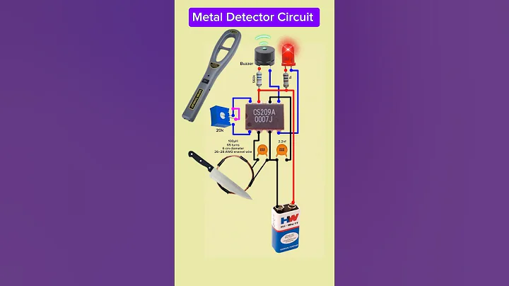 🔑Metal Detector Circuit | Using CS209A Ic #shorts #tech #circuit #diy thumbnail