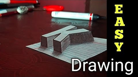 3D Drawing Easy with Pencil | How to Draw a 3D K | Prakash Kumar Art #art #3d #drawing