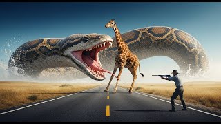 Brave Heroes Save Hyperactive Mother Giraffe From Deadly Giant Python