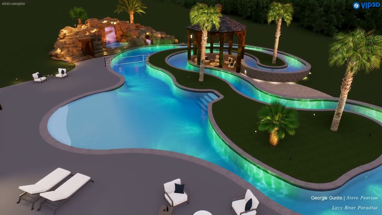 Lazy River Swimming Pool Paradise