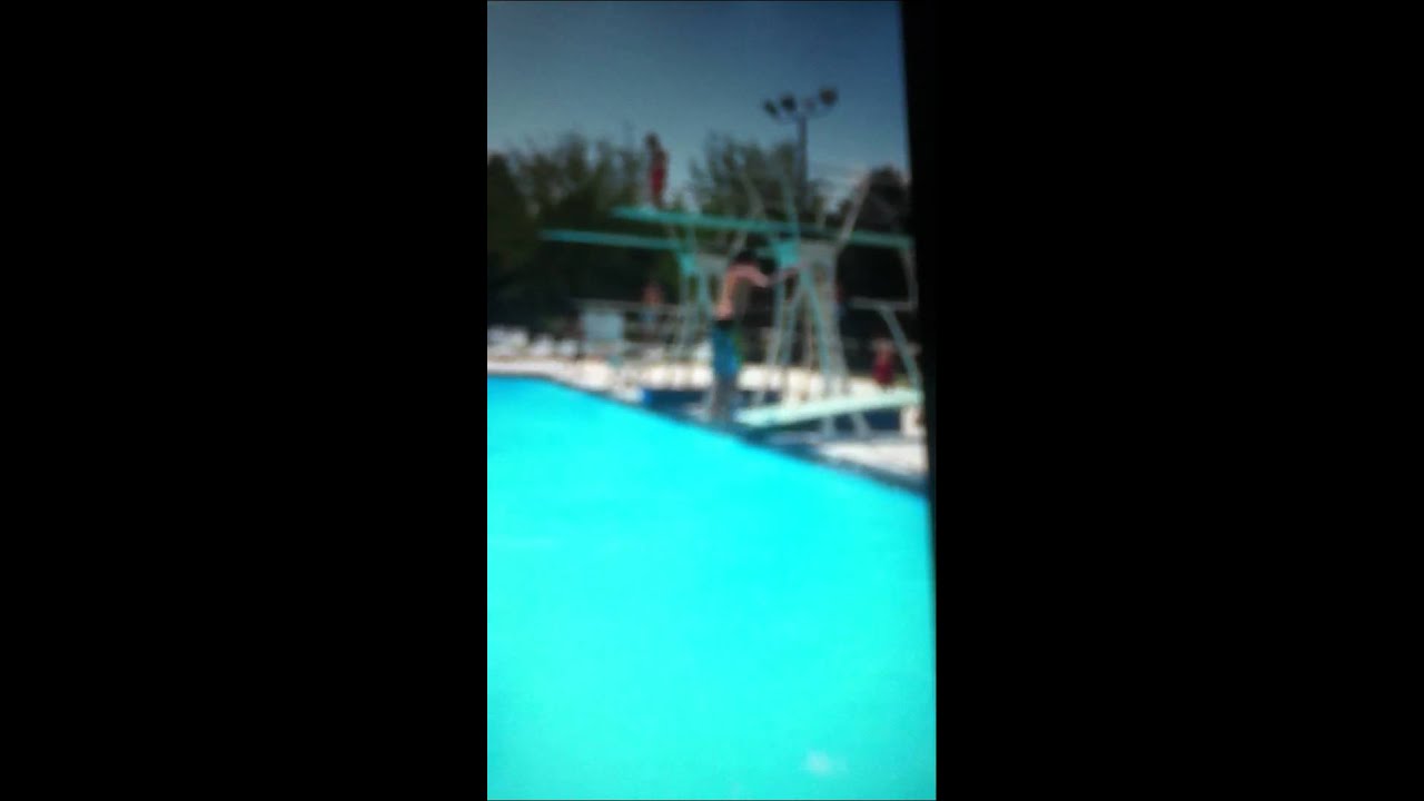 Double backflip off diving board YouTube
