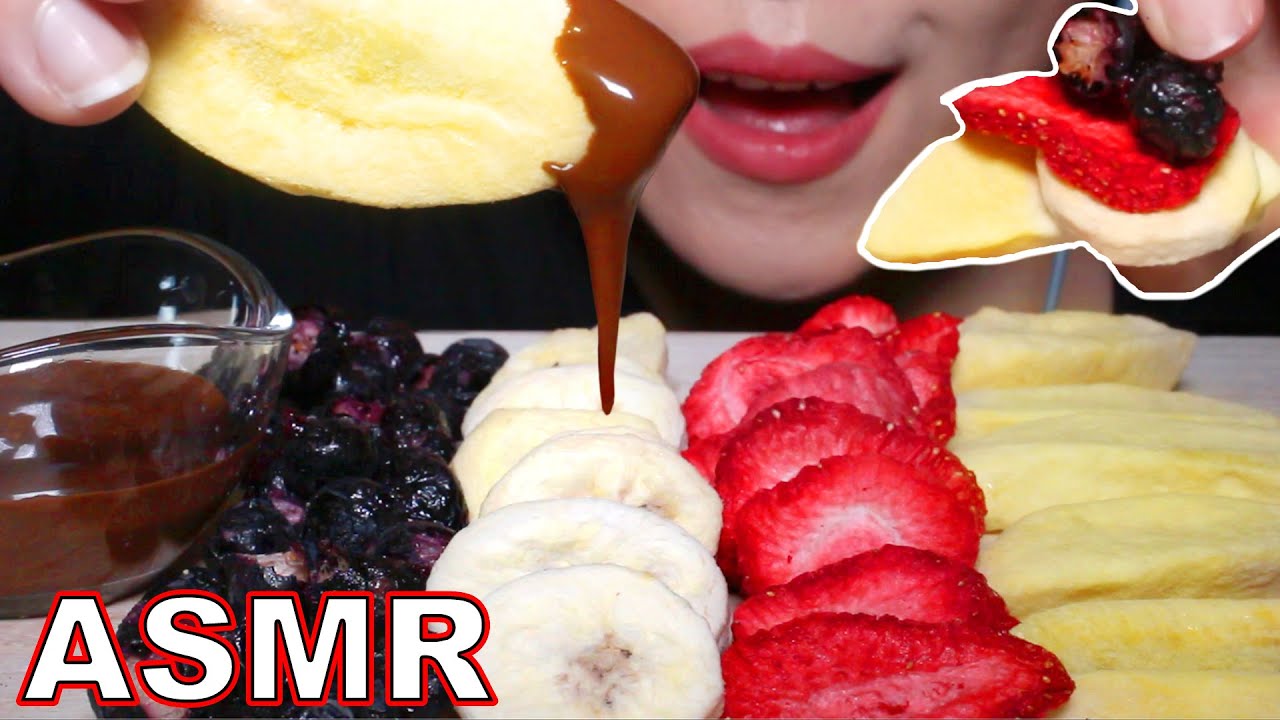 ASMR Freeze Dried Fruit EATING SOUNDS | 동결 건조 과일 먹방 | NO TALKING - YouTube