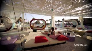 Luxurios Free Beach Bar Restaurant HD Beach Bar in the Cyclades The chic and stylish design of all areas of the Free restaurant and beach bar in the Cyclades exquisitely