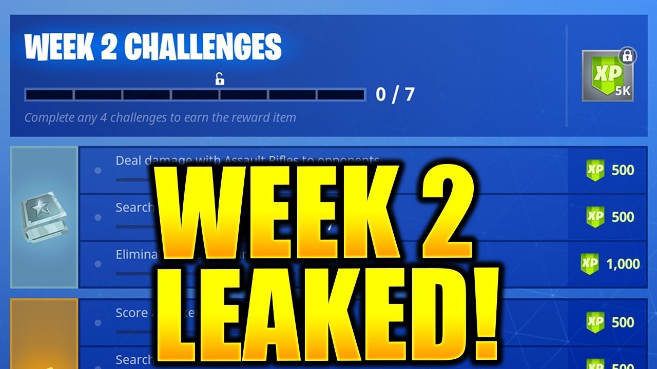 Fortnite Season 6 Week 2 Challenges Leaked Week 2 All Challenges - fortnite season 6 week 2 challenges leaked week 2 all challenges easy guide season 6 battle pass
