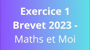 Exercice 1 brevet 2023 France : Fonctions, lecture graphique
