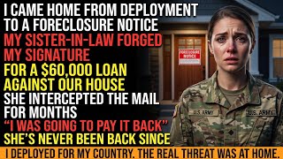 My Sister-In-Law Forged My Signature For A $60,000 Loan Against Our House While I Was Deployed..