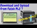 How to Upload and Download project in FATEK PLC FBS using WinProladder || Take backup of FATEK PLC