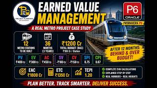 Earned Value Management (EVM) Explained with Real Metro Project | PV EV AC CPI SPI | Primavera P6