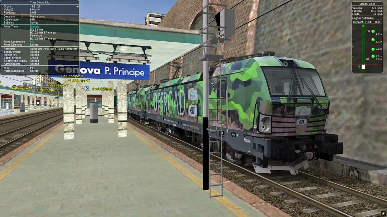 Viaggio da Vicenza Scalo a Pisa Camp Darby con il merci per il trasporto di carri militari 4Pt.