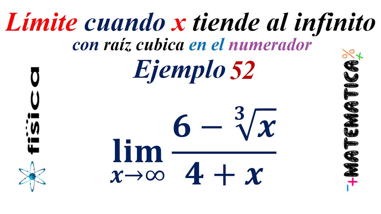 Límite cuando x tiende al infinito con raíz cubica en el numerador