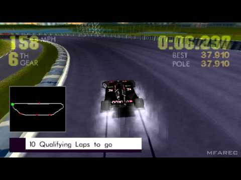 Newman Haas Racing Gameplay Single Race (PlayStation 1)
