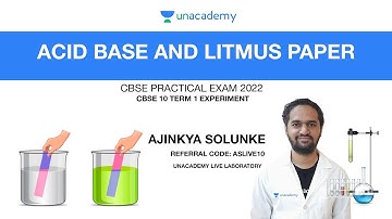Acid Base and Litmus Paper | Term 1 | CBSE 10 & 12 Practicals Boards 2022 | Ajinkya Sir