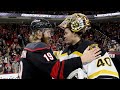 Bruins, Hurricanes shake hands and salute fans