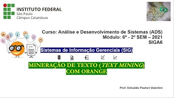 Orange com Text Mining, Extração de tweets e Análise de Sentimentos | Aula SIGA6 |