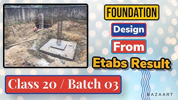 Shallow foundation design Bangla || isolated column footing || Footing design form Etabs Result