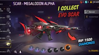 NEW MEGALODON ALPHA SCAR LEVEL 3 | 1500 DIAMONDS LOST | GARENA FREE FIRE