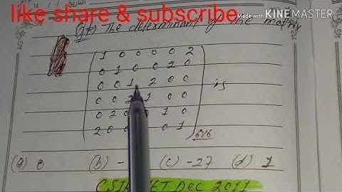 Diagonal matrix & backword digonal matrix det | linear solve question | Csir net dec 2011 question