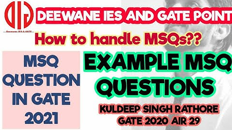 MSQ Question in GATE 2021| How to practice and Proper procedure for MSQ Portion | Demo