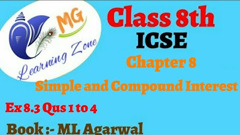 Class 8th Ch 8 Simple and Compound Interest Ex 8.3 Qus 1 to 4