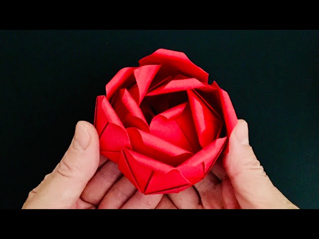 Easiest Origami Rose Ever! - How to Fold - Valentine's Day Gift 