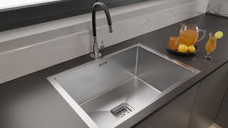 Stainless steel kitchen sink matt finish : Installation video