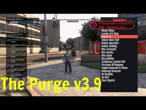 The Purge v3.9 GTA 5 Mod Menu w/Download (JTAG/RGH ONLY) 