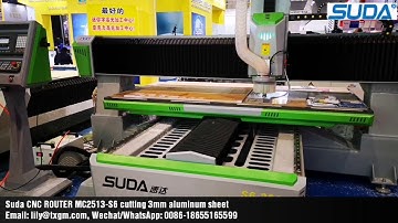 Suda CNC Router, CNC Engraving Machine, machining center, MC2513-S6  3mm aluminium cutting