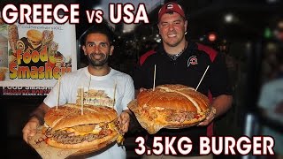 3.5KG GREEK BURGER CHALLENGE IN ATHENS!!