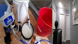 How to use Graco Magnum Project Painter Plus Paint Sprayer // First Time Using Airless Paint Sprayer