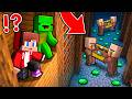 JJ and Mikey are Peeking Villagers to Found Secrets in Minecraft ! - Maizen