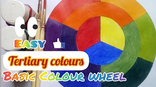 Easy Colour wheel |tertiary colours|beginners|#Fabartistme