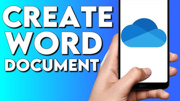 How To Create A Word Document on Microsoft OneDrive Mobile Phone App