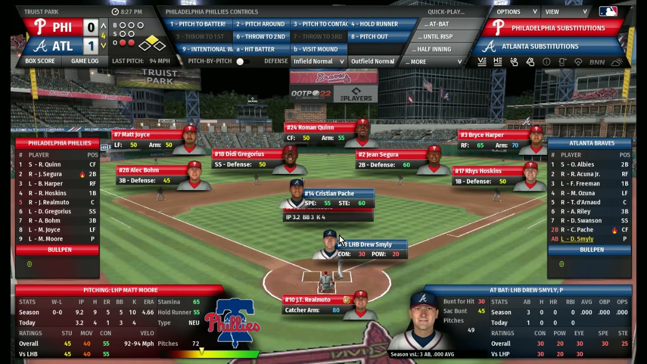 Out of the park Baseball 22 OOTP22 Episode 9 Phillies Franchise