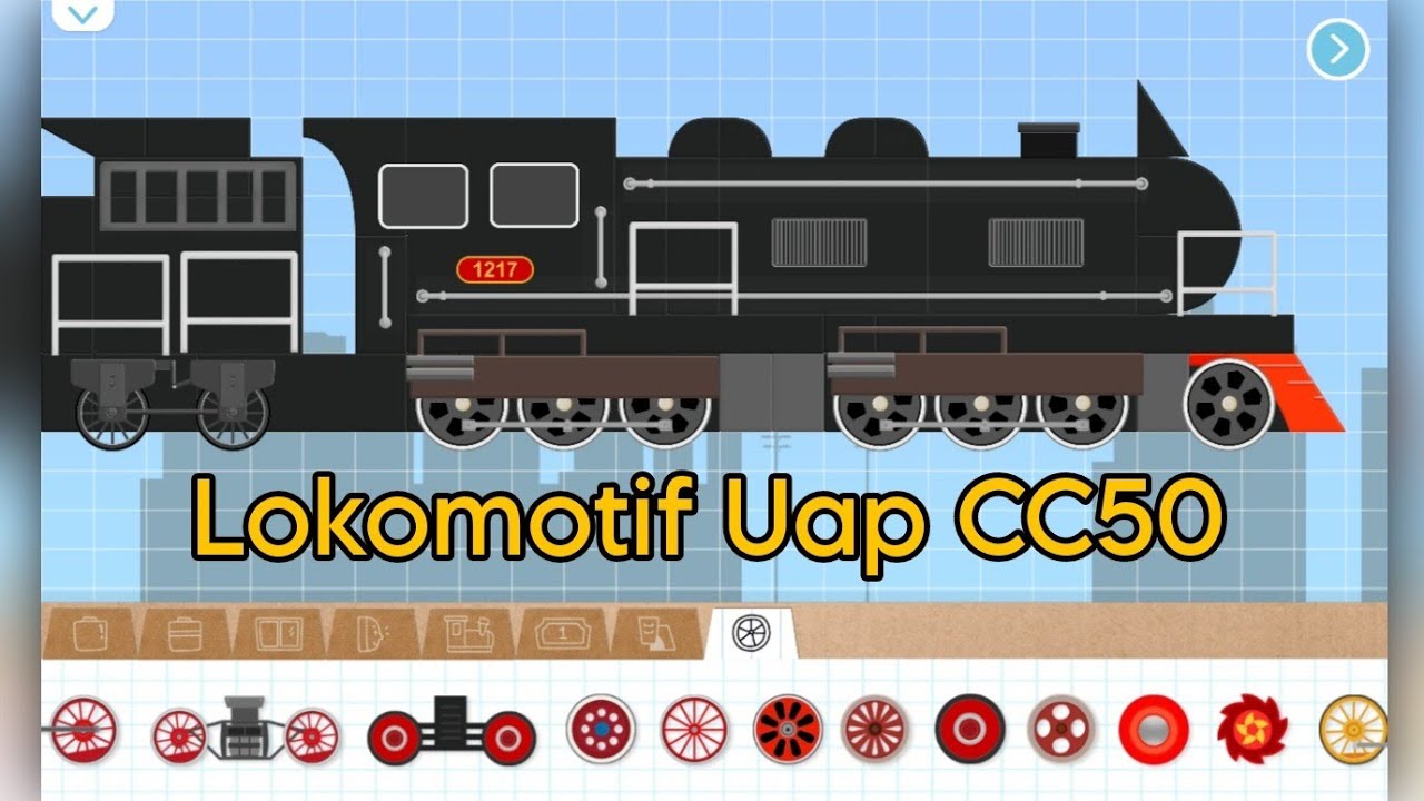Lokomotif Uap CC50 - Labo Brick Train - YouTube
