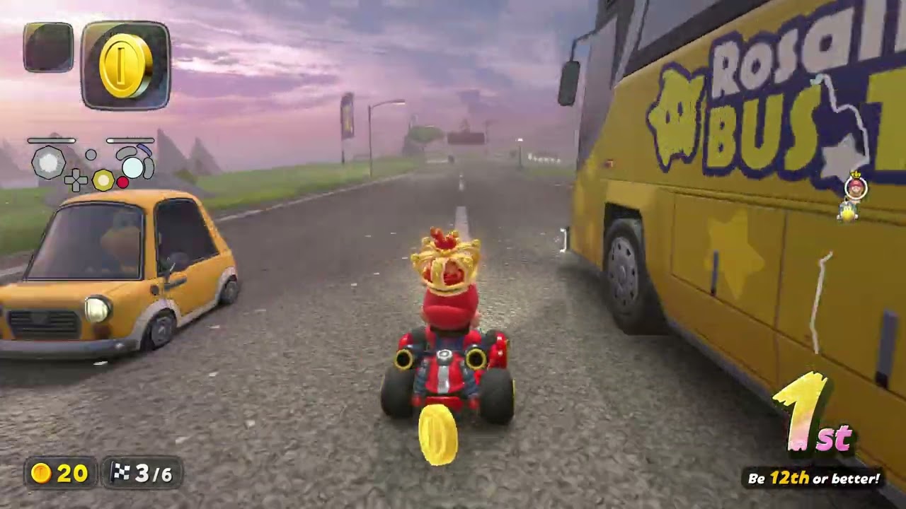 Mario Kart World Spiny Rally 150cc (Triple Star Rank)