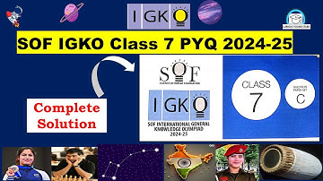 IGKO Class 7 Previous Year Question Paper | Complete Solution & Explanation #sof2025 #olympiadexam
