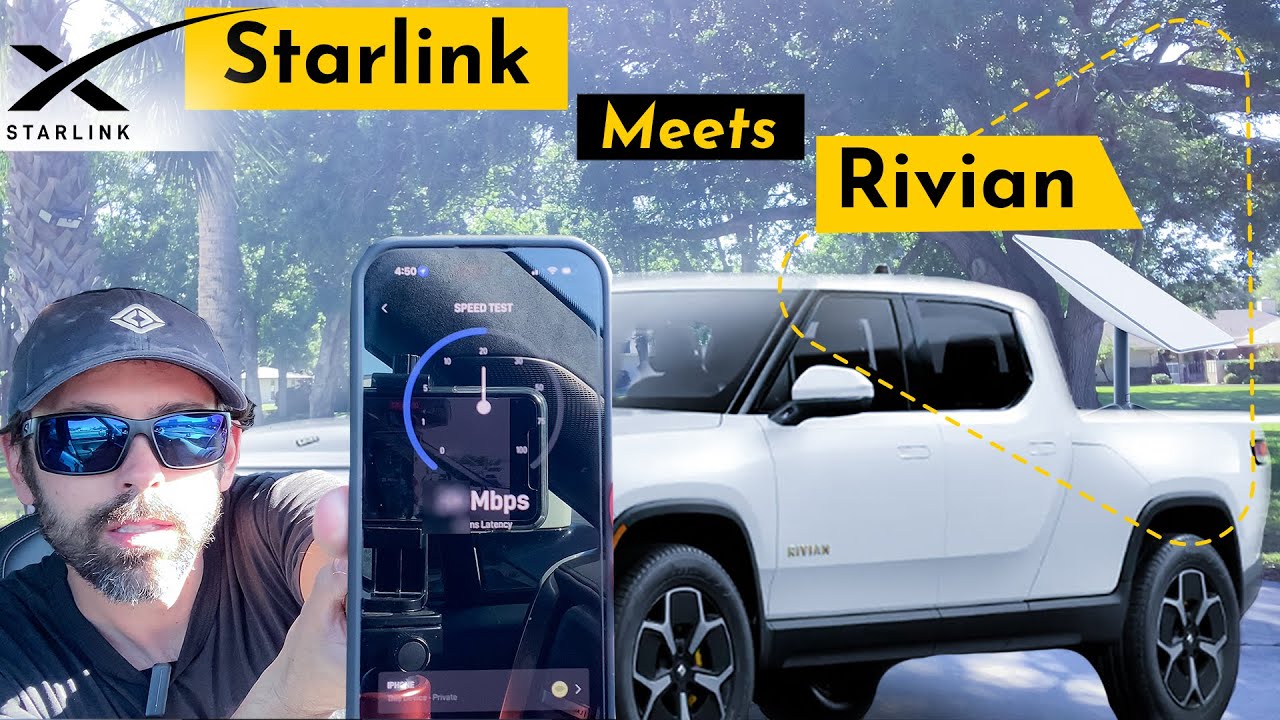 Testing Starlink Satellite on Rivian R1T Electric Pickup Truck YouTube