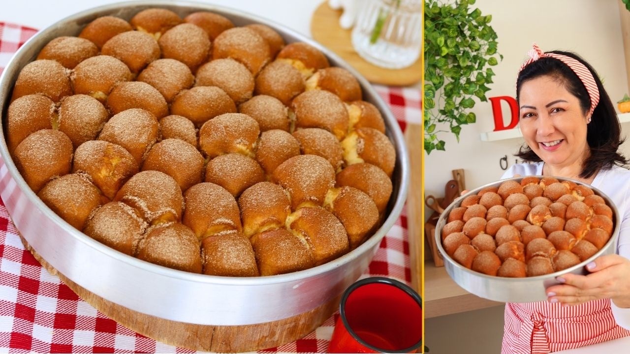 PÃEZINHOS BOLINHA DE CANELA QUE DERRETE NA BOCA! SUPER MACIO, CHEIROSO E IRRESISTÍVEL! Dika da Naka