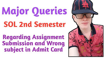 SOL Second Semester Assignment Submission Queries 2021 Ameeninfo