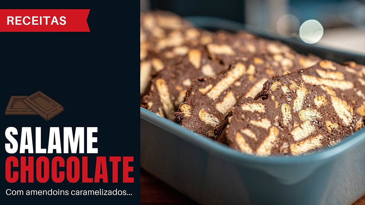 Salame de Chocolate com amendoins caramelizados | Maravilha!