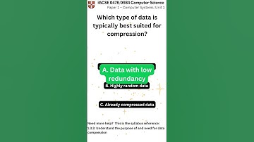 iGCSE Computer Science 0478 0984 Paper 1 Unit 1 q069 v1