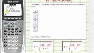 TI84 One Variable Statistics - Standard Deviation