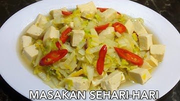 RESEP TUMIS SAWI PUTIH TAHU SUSU, MENU SEHARI-HARI YANG  SEDERHANA, MURAH, MERIAH DAN ENAK.