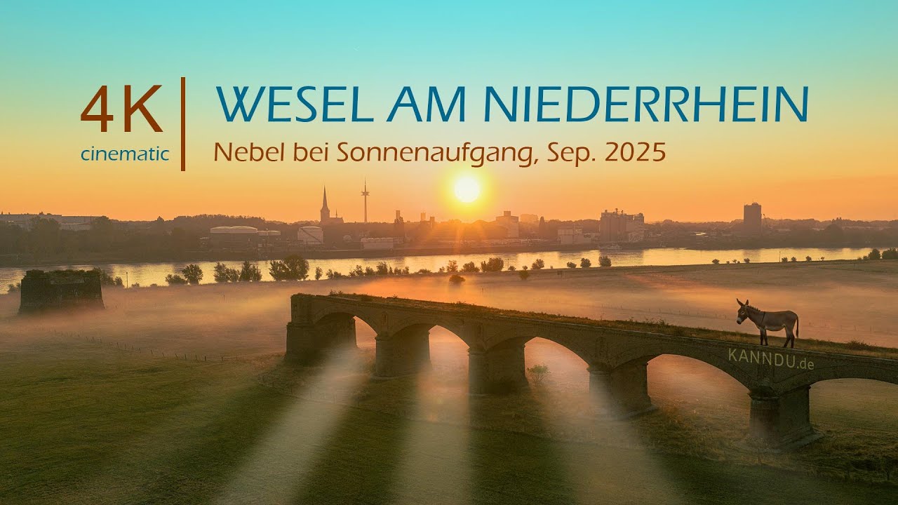 Wesel unter Nebelschleier 2025 🇩🇪 Cinematic 4K
