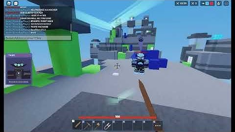 Hacker in Roblox Bedwars,Devs please ban him