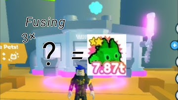 Fusing Three Secret Equal Rainbow Pixel Dragon/Pet Simulator X/Roblox